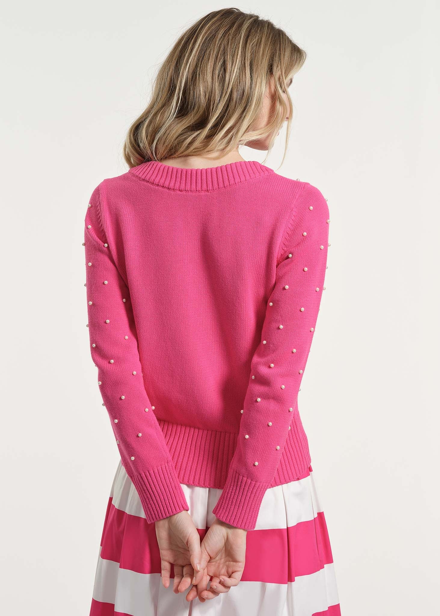 Cowl Neck Beaded Sweater - Image 4