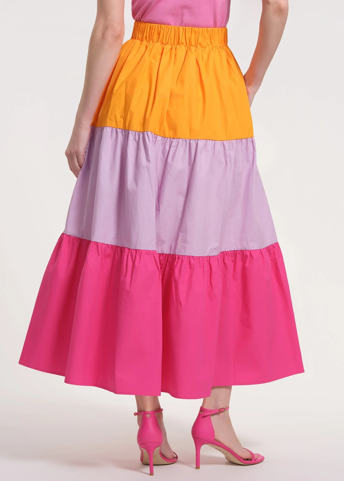 Flowy Tiered Midi Skirt - Image 3