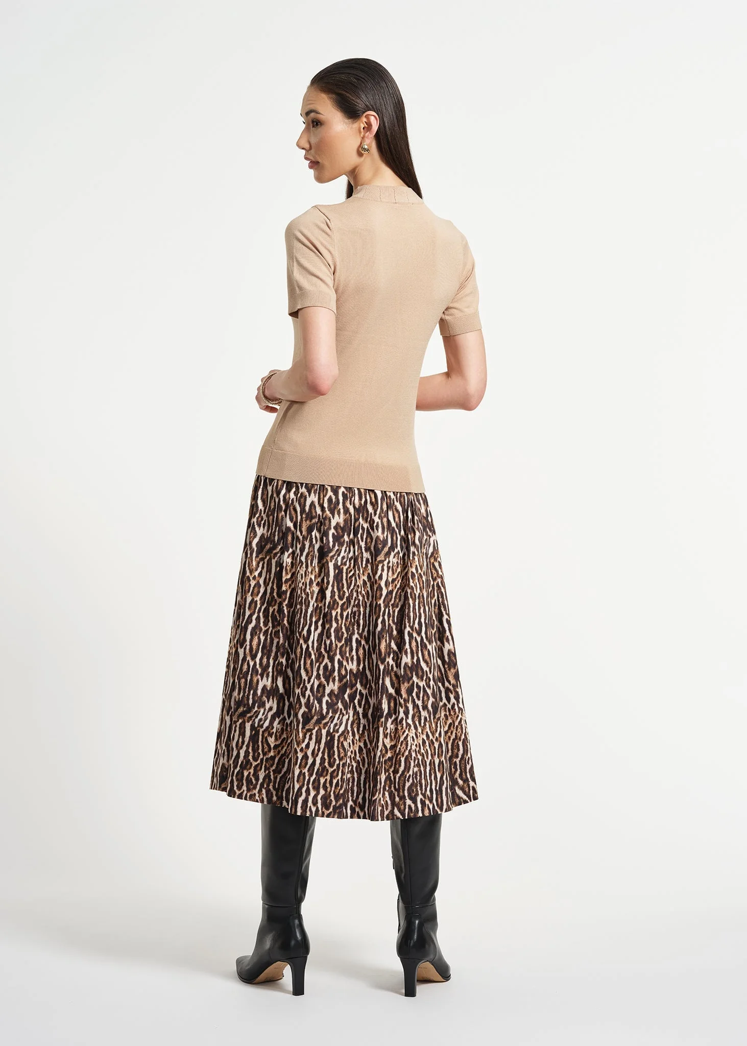 Mock Neck Short Sleeve Sweater - Image 3