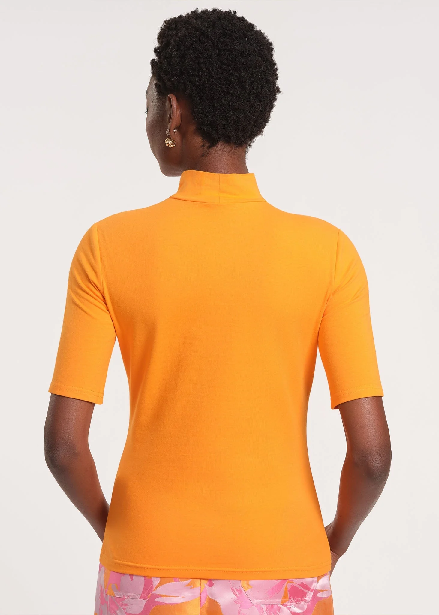 Mock Neck Short Sleeve Top - Image 3