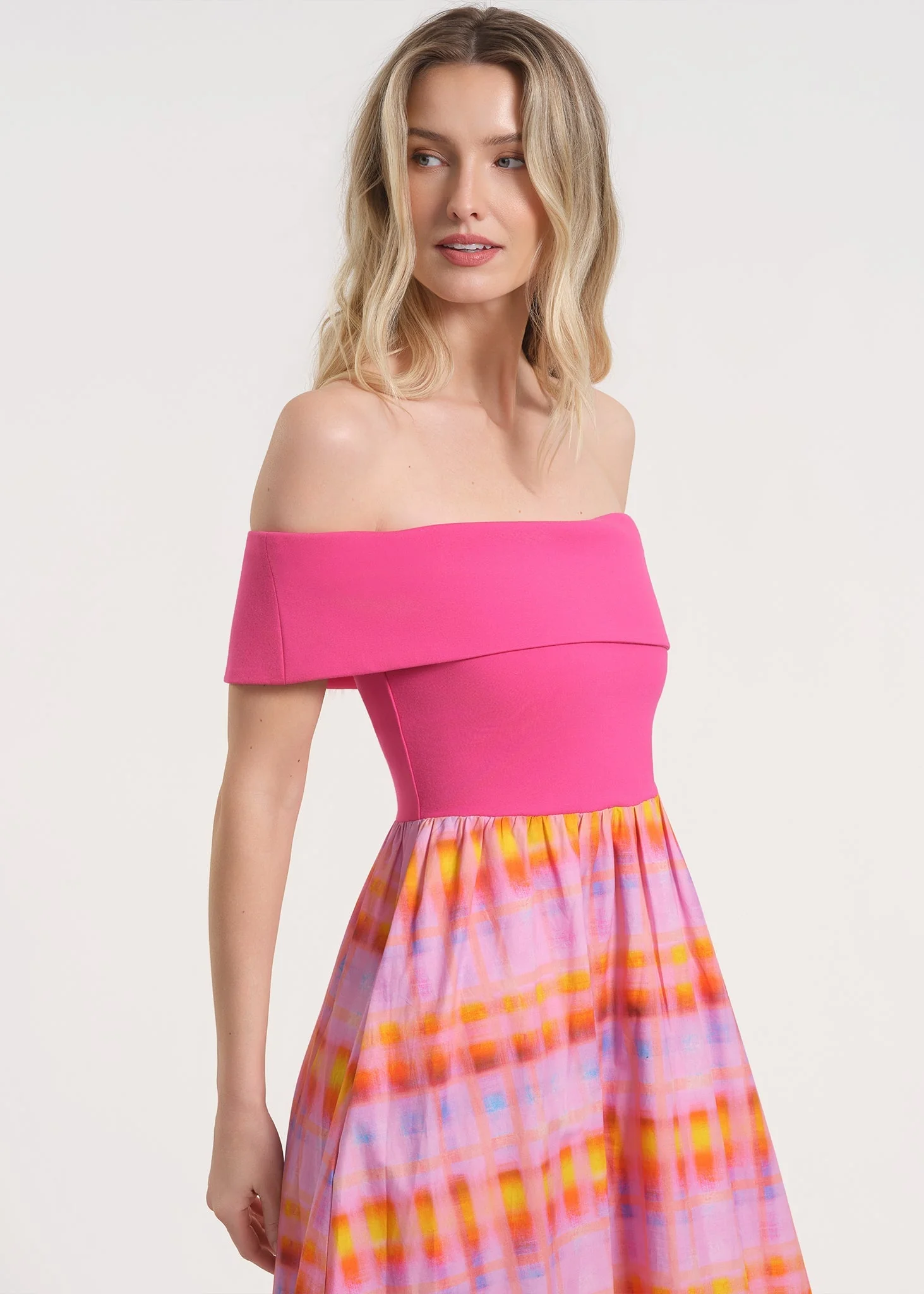 Off The Shoulder Midi-Length Dress - Image 3