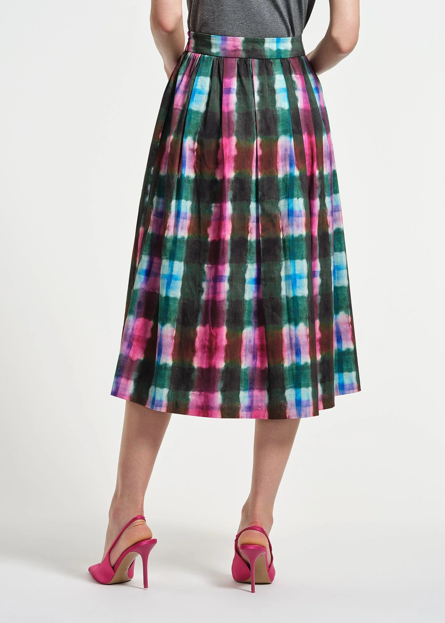 Sateen Midi Full Skirt - Image 3