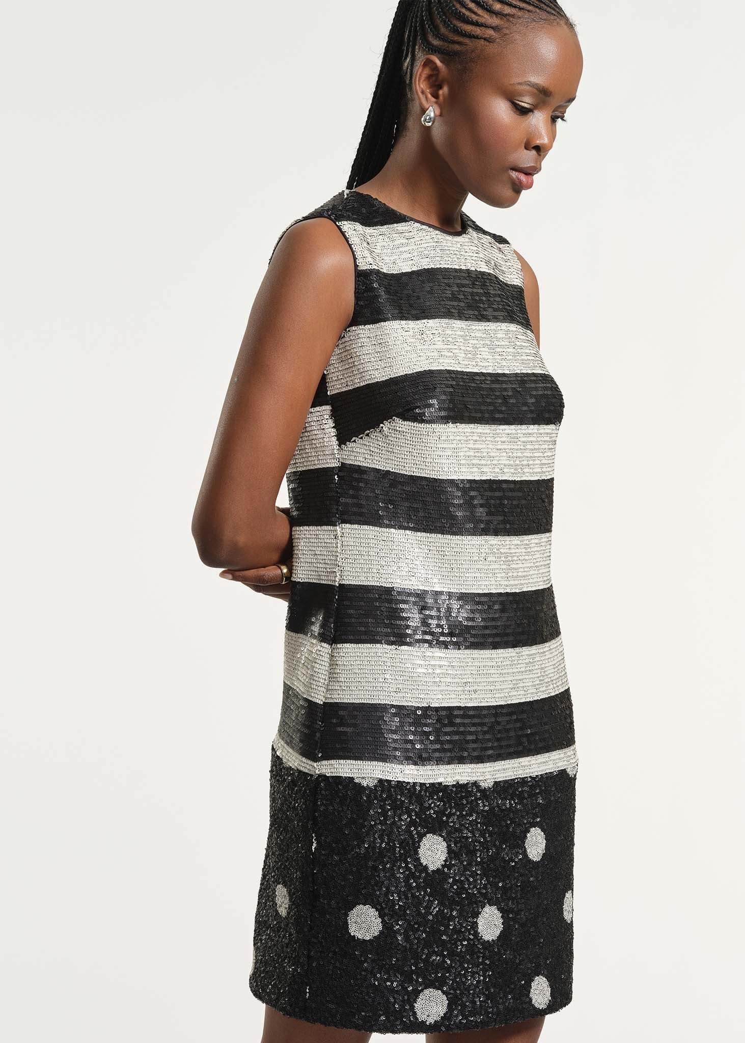 Sequin Polkadot Shift Dress - Image 3