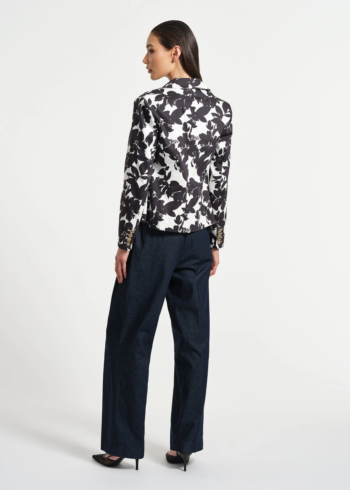 Single Breasted Sateen Jacket - Image 3