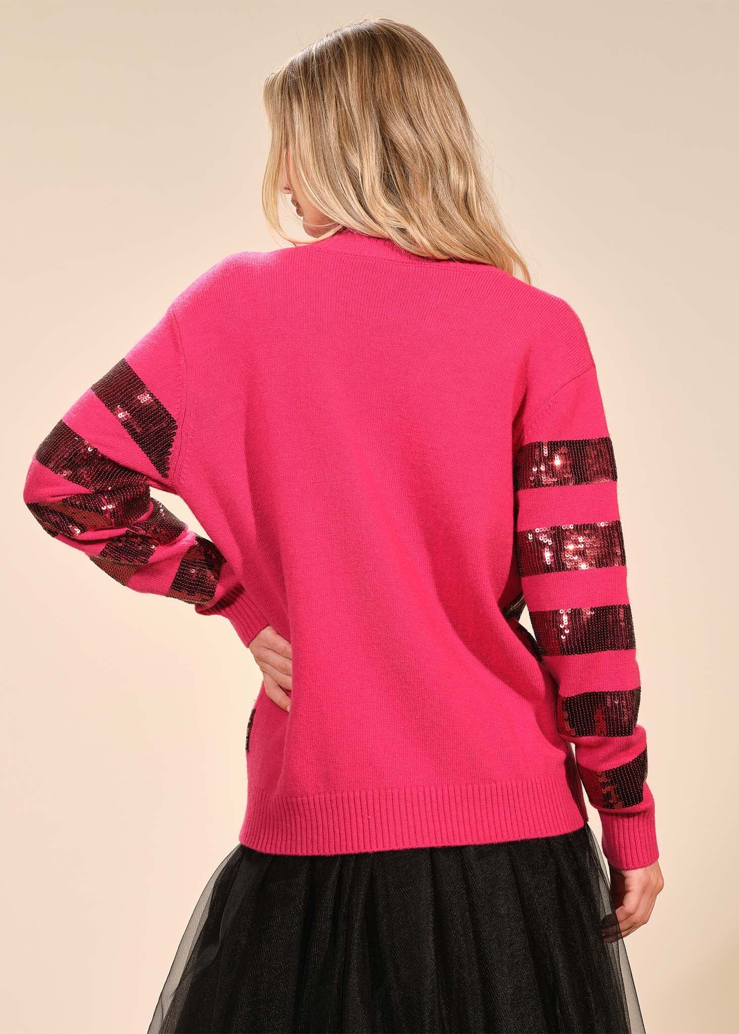 Striped Sequin Cardigan - Image 4
