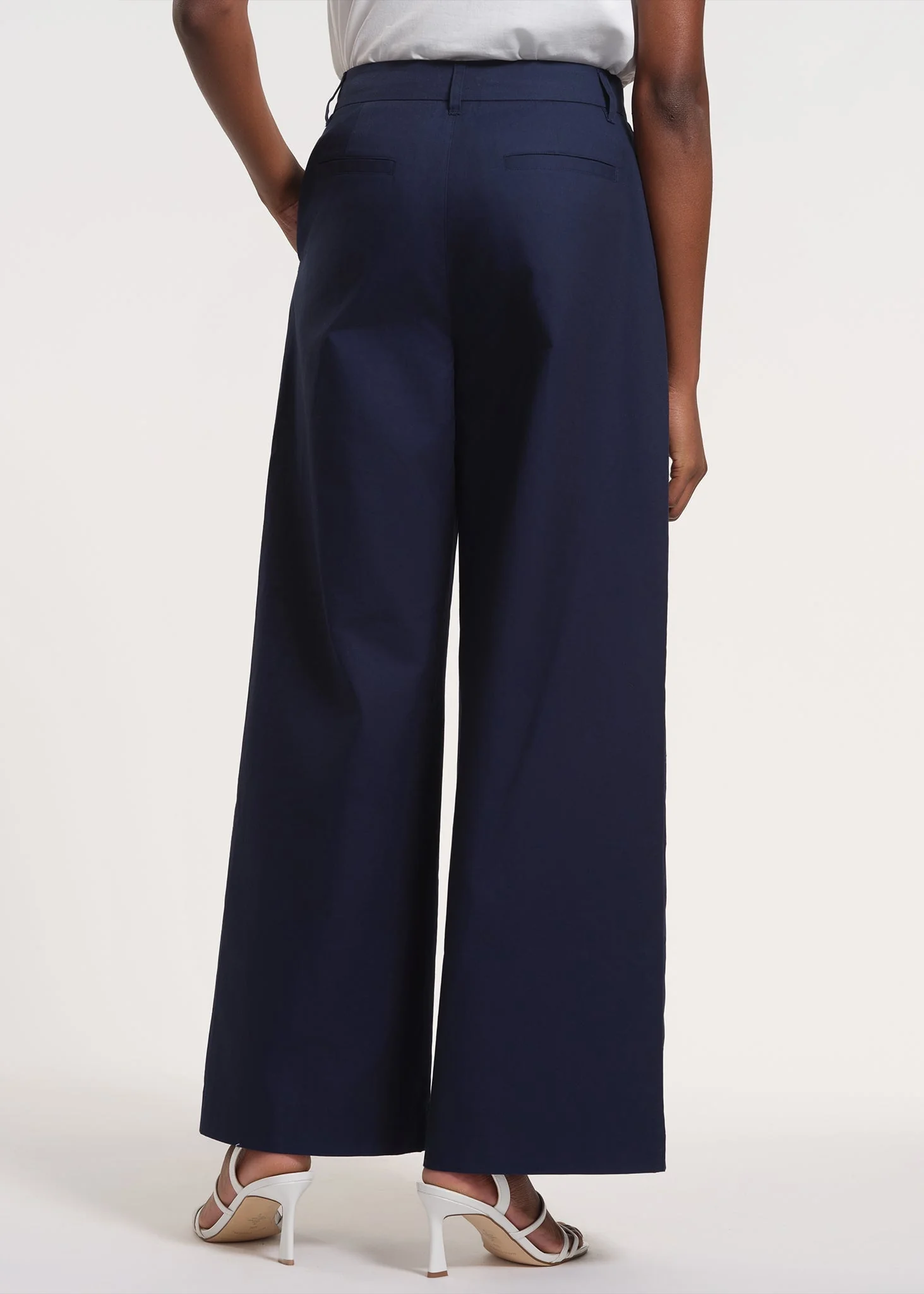 Wide Leg Pleated Trousers - Image 4